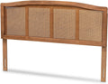 King Wood Headboard, 78.1-inch W 0.8-inch D 40.94-inch H, Ash Walnut