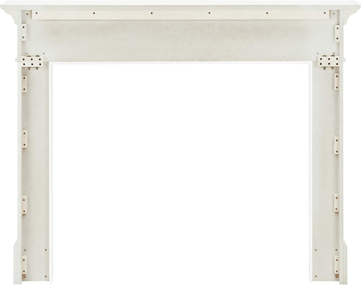 Furniture for Your Fireplace, Premium Grade A MDF Mantel Surround, Crisp White Paint, Interior Opening 48"