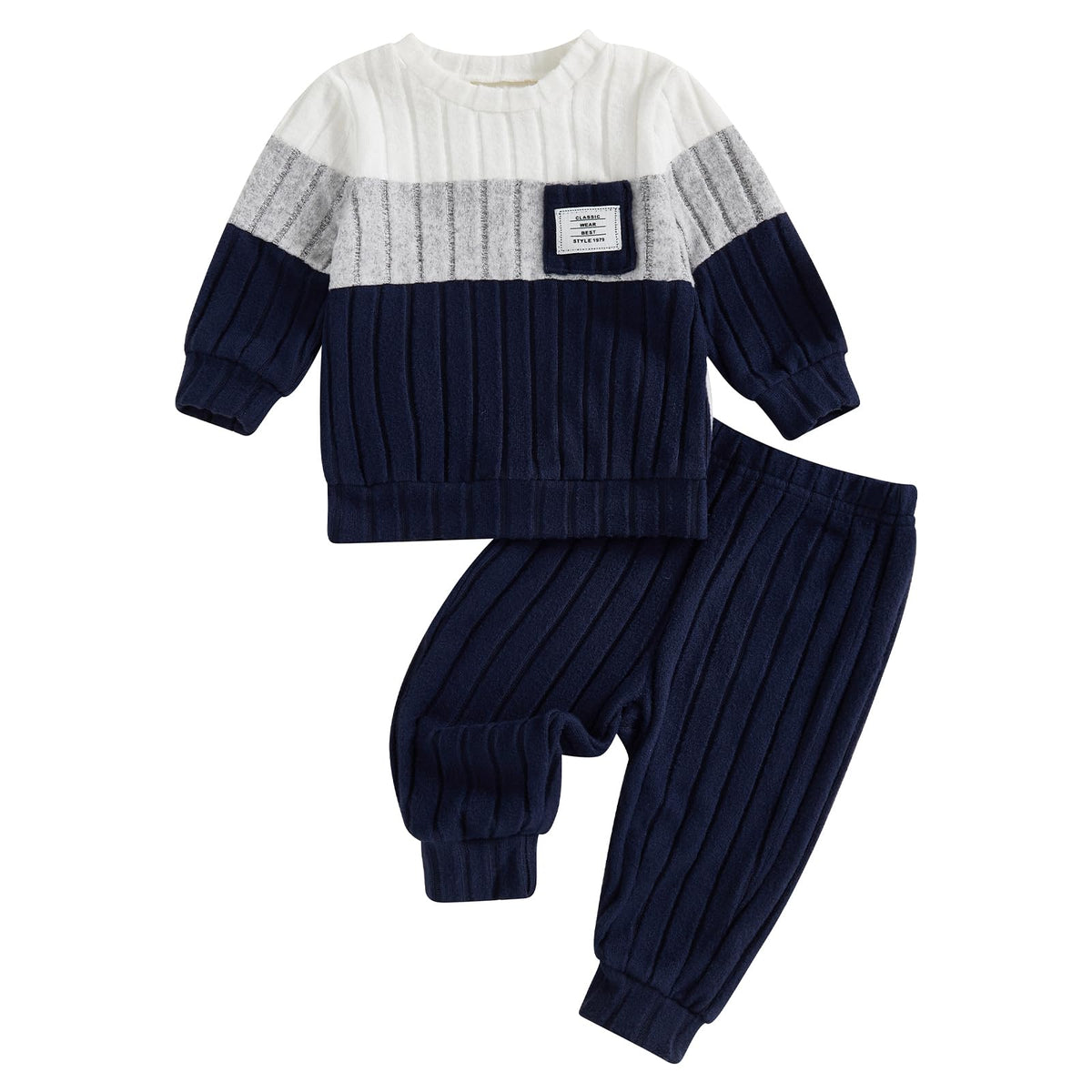 Infant Baby Boys Fall Outfit Pants Sets Long Sleeve 3 6 12 18 2 3 T Toddler Boy Pullover Pants