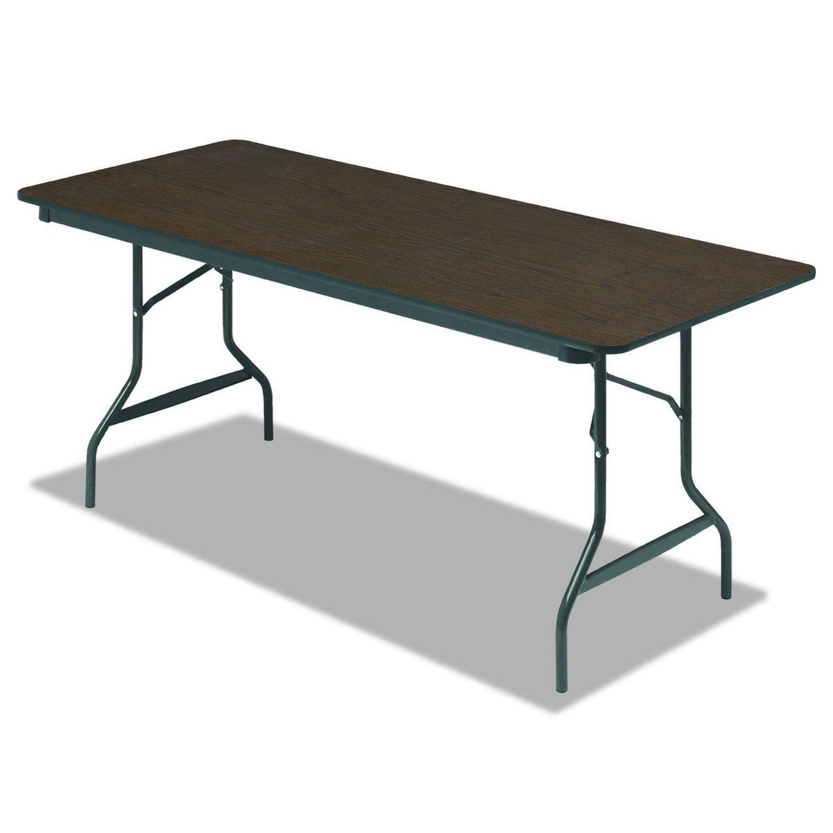 Commercial Wood Laminate Folding Table, 30" x 72", Walnut - Made in USA