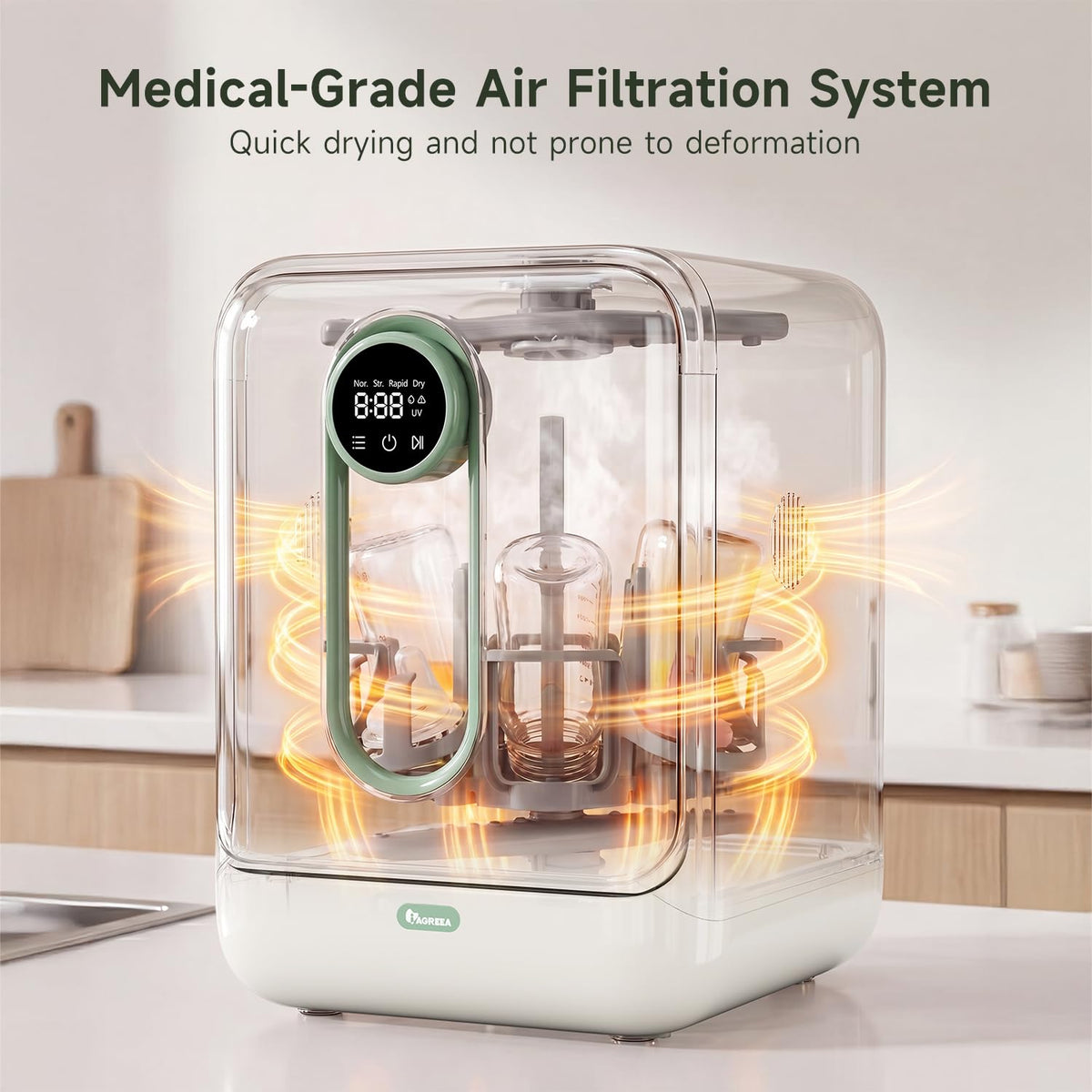 Baby Bottle Washer, All-in-One Sterilizer and Dryer for Bottles