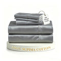 100% Supima Cotton 600 Thread Count Sheets-4 Pc Long Staple Pure Soft Sateen Weave Set-16" Deep Pocket Cooling