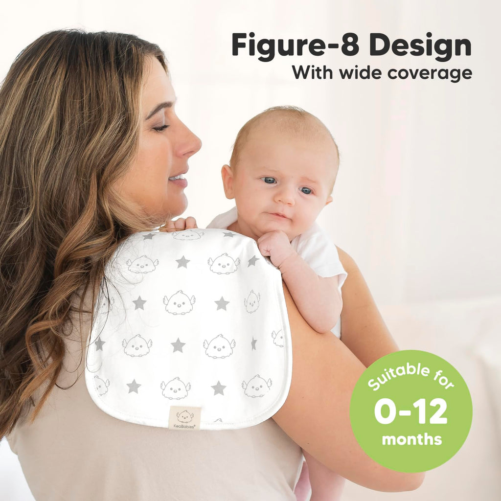 Organic Burp Cloths Baby Boy & Girl, 5-pack Cotton Burp Rags(Constellation)