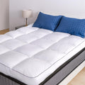 Mattress Topper Queen Cooling Pillow Top Thick Plush Pad Cover | Overfilled with 7D Down Alternative Extra Soft