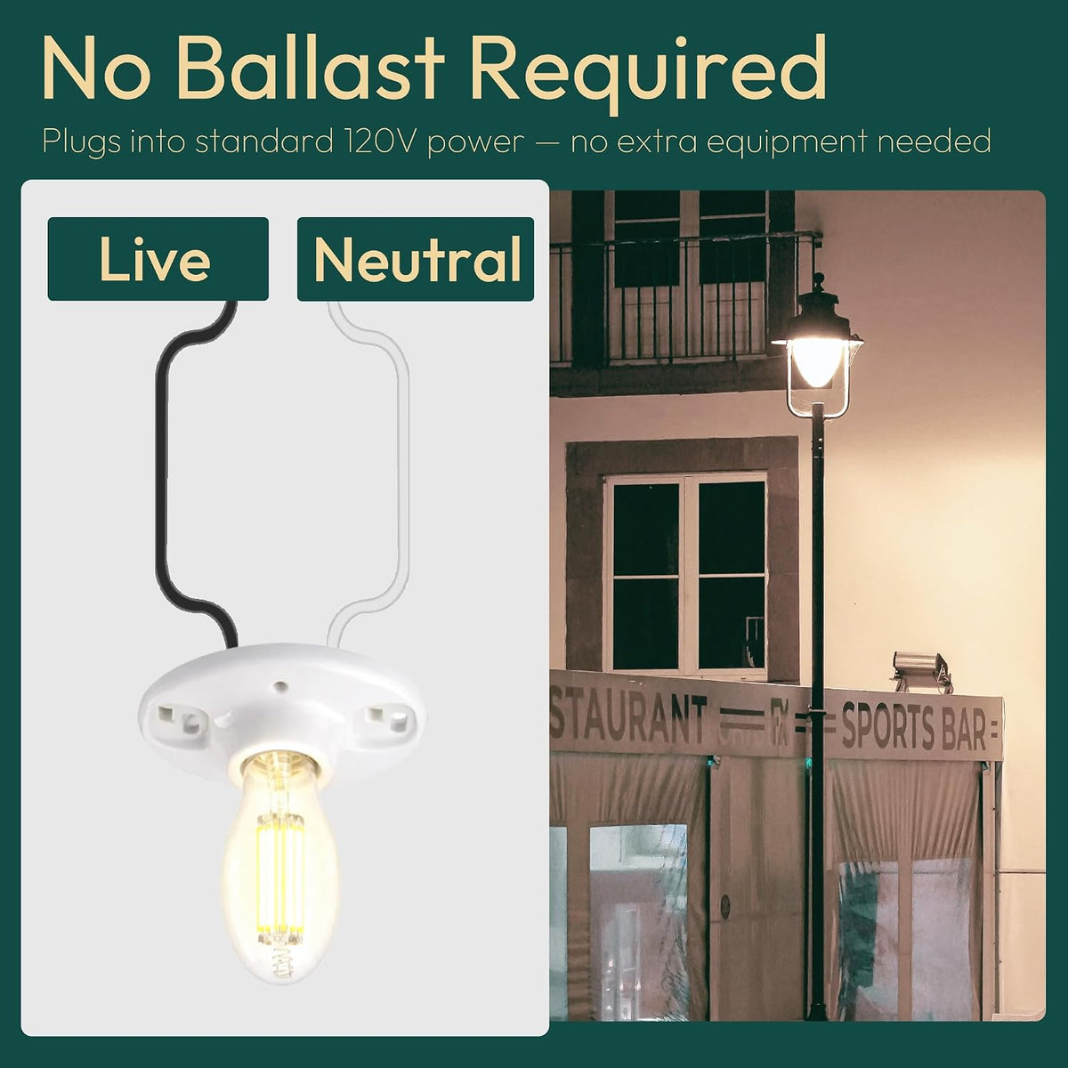 3 Pack ED28 LED Light Bulb 300W HID Equivalent, 5000LM High Brightness, 4000K Cool White, E26 Base, 26W Edison Bulb