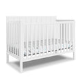 Crib Classic 4-in-1 Convertible Crib, Made of Wood, Non-Toxic Finish, Wooden Baby Bed, Toddler Bed, Child's