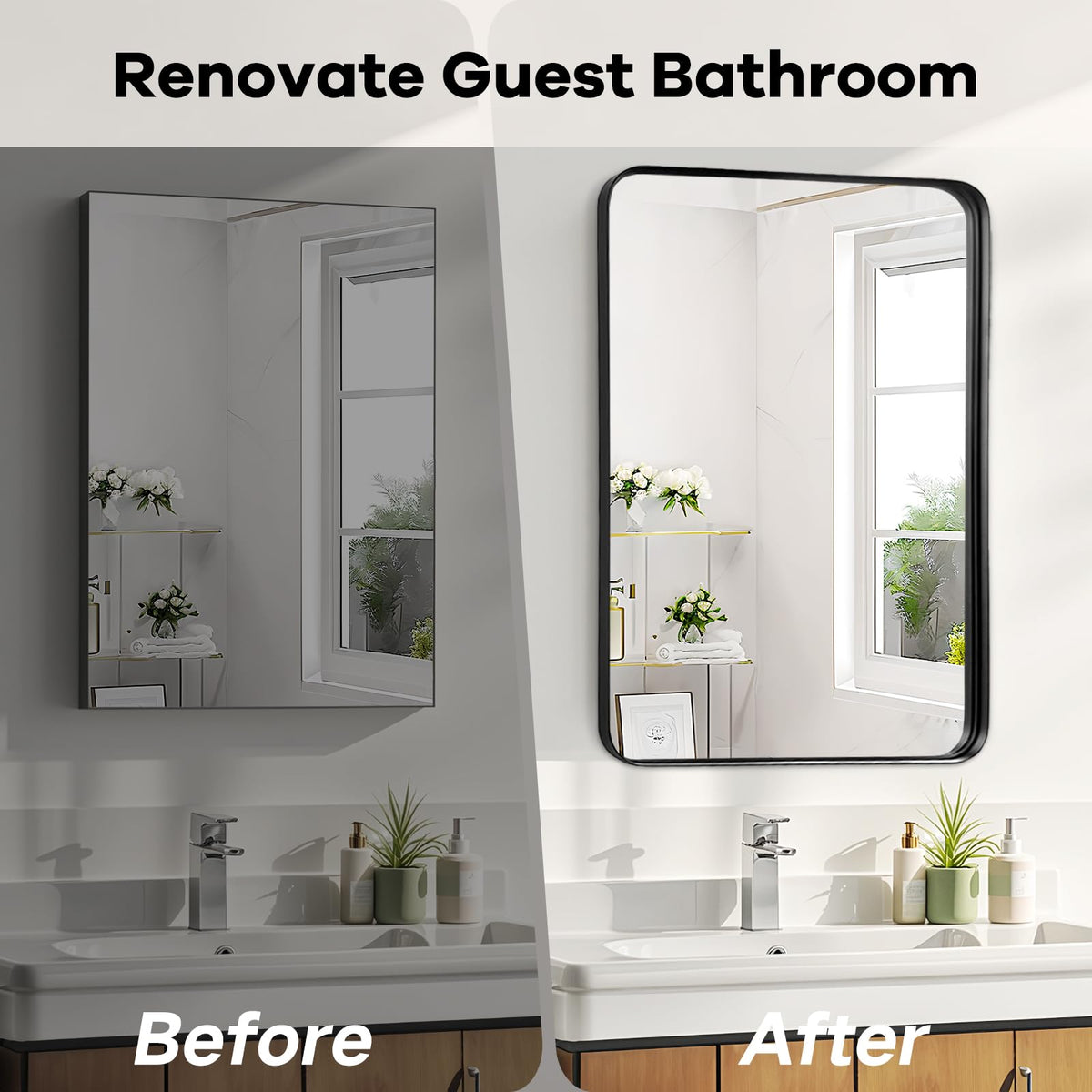 Bathroom Vanity Mirror Over Sink 30x36, Large Wall Mounted Mirror