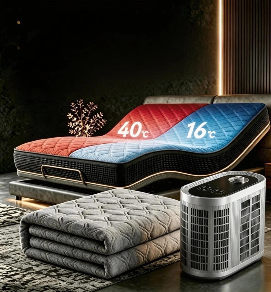 Smart Dual Zone Water Cooling & Heating Mattress Pad
