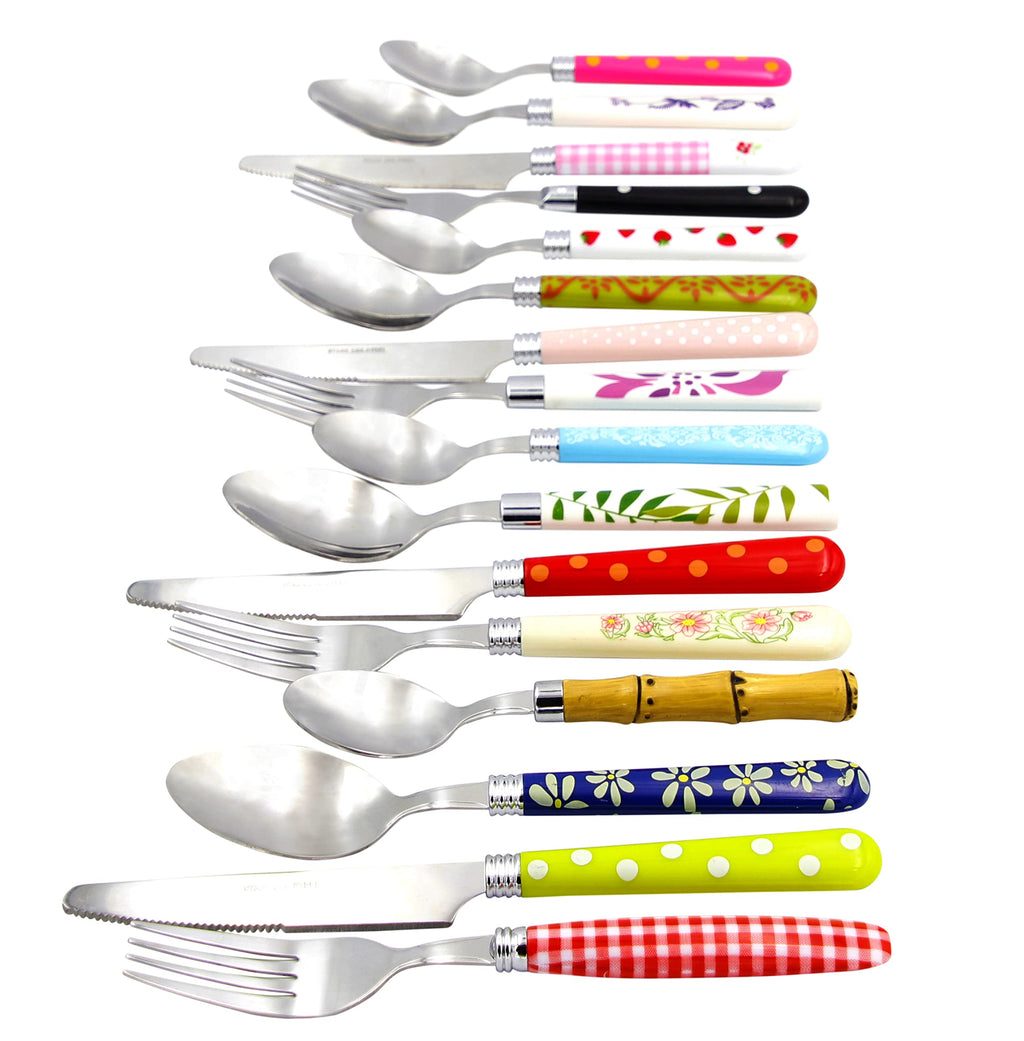 Eclectic Mosaic Mix & Match Stainless Steel Flatware Collection, Set of 16