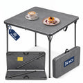 34" Square Folding Table for 4 Person, 330lbs Weight Capacity Foldable Table with HDPE Tabletop & Heavy-Duty Steel