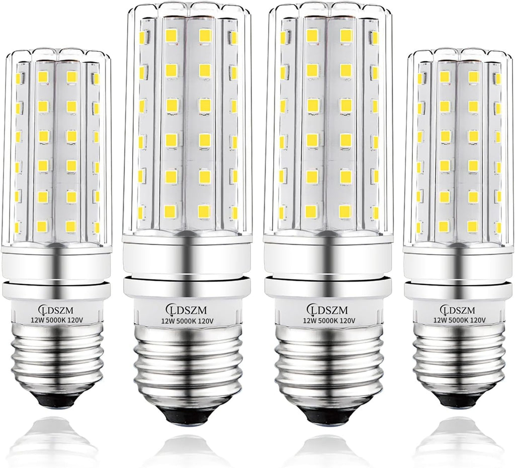 E26 LED Bulb 12W, 100W Equivalent, 1200 Lumen, 5000K Cool Daylight, Non-Dimmable Tubular Corn Light Bulb for Ceiling