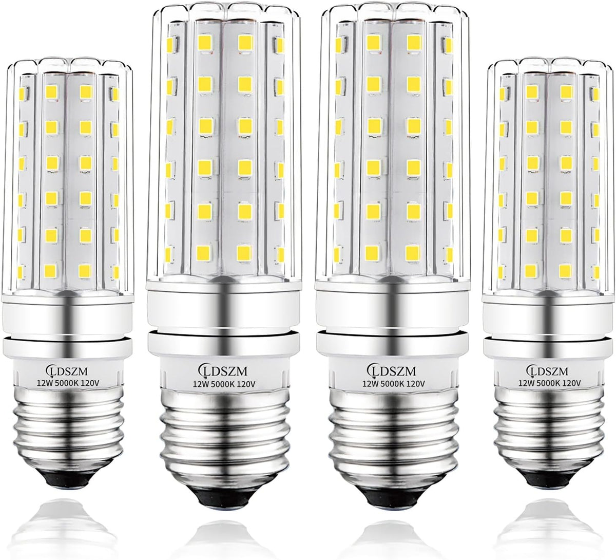 E26 LED Bulb 12W, 100W Equivalent, 1200 Lumen, 5000K Cool Daylight, Non-Dimmable Tubular Corn Light Bulb for Ceiling