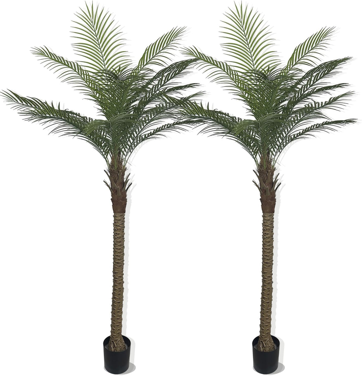 9ft Artificial Palm Tree for Outdoor/Indoor, UV Resistant Faux Palm Tree with Real Bark, 108" Large Fake Silk Tree in