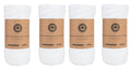 Cotton White Swaddle Blankets - 4 Piece Set of Organic Gauze Muslin Swaddle Blankets - Breathable and Multi-Purpose