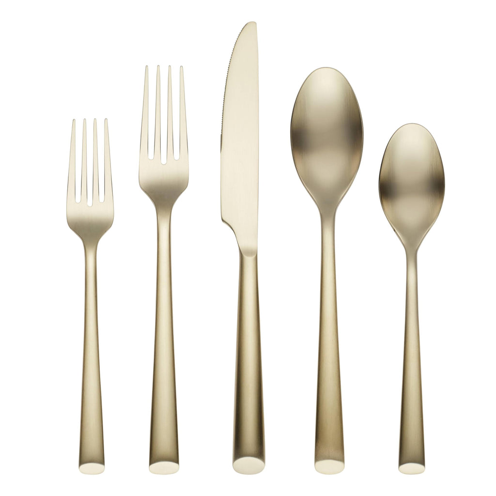 Silversmiths Gilda Champagne Satin 20-Piece Flatware Set, Service for 4