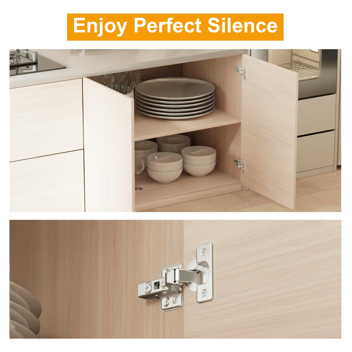 40Pcs Frameless Soft Close Inset Cabinet Hinges 50% Faster Install