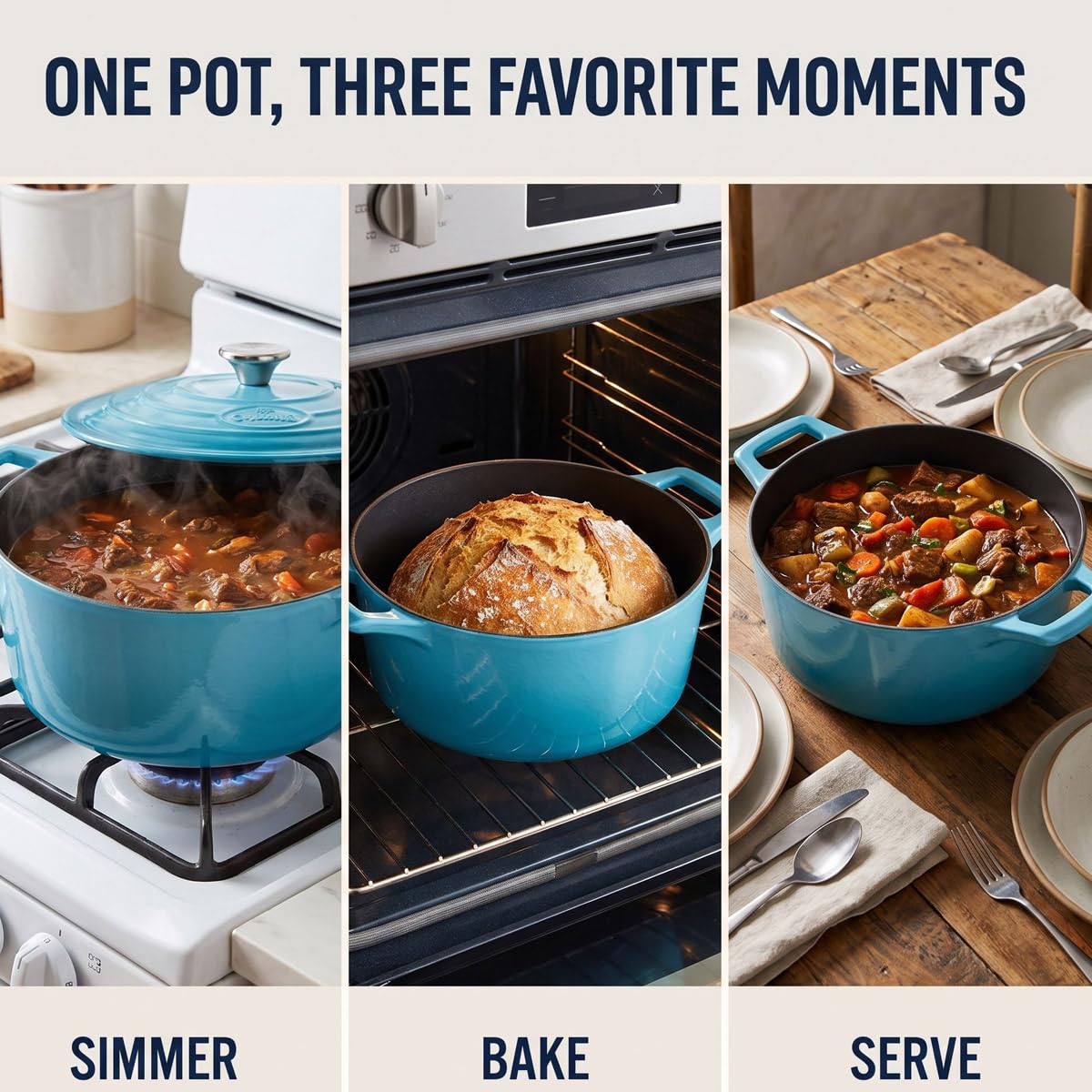 Enameled Cast Iron Dutch Oven Casserole Pot with Lid Internal Matt Black Enamel Coating for baking bread 2.1 QT 7.8"