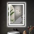 24.1"X32.1" Smart Anti-Fog Led Bathroom Mirror with Front Light & Backlit, 3 Color Temperatures, Dimmable, Memory