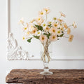 Champagne Artificial Ranunculus Flowers, 31.5" Tall Faux Silk Persian Buttercup 24 Heads Flower Stems with Leaves