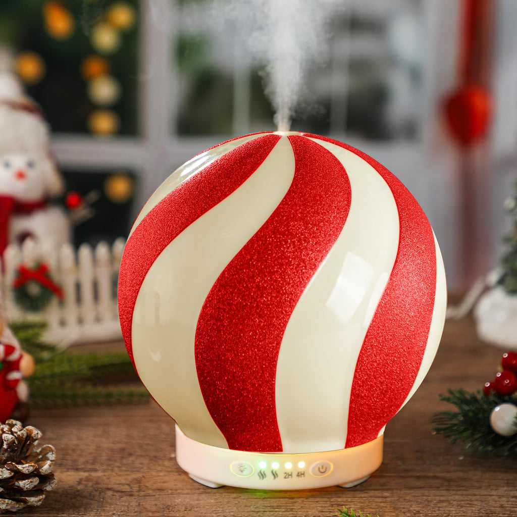 Christmas Essential Oil Diffuser, 120ml Candy Cane Diffuser