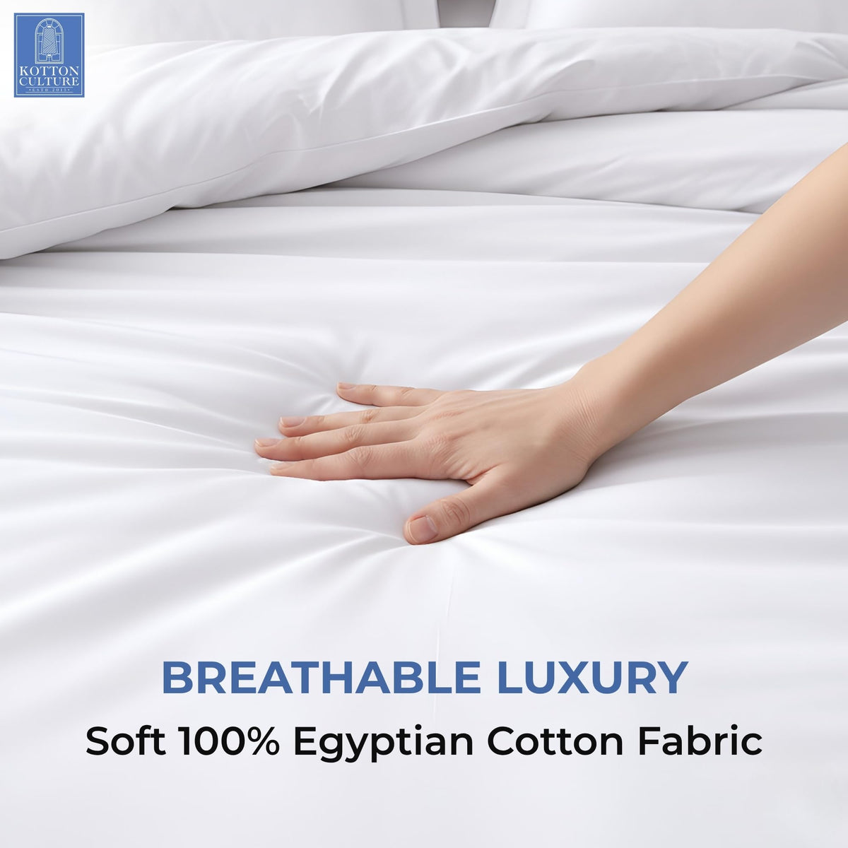 3 Pc Duvet Cover King Size Set-100% Egyptian Cotton 600 Thread Count Ultra Soft Premium Durable Comforter Cover
