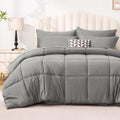 Comforter Set, 7 Pieces Bed in a Bag, Grey