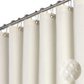 Extra Long Waffle Shower Curtain 256 GSM Fabric 72x96 Cream/Ivory