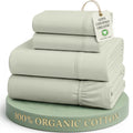Sheet Set 100% Organic Cotton Percale Cooling - Mineral