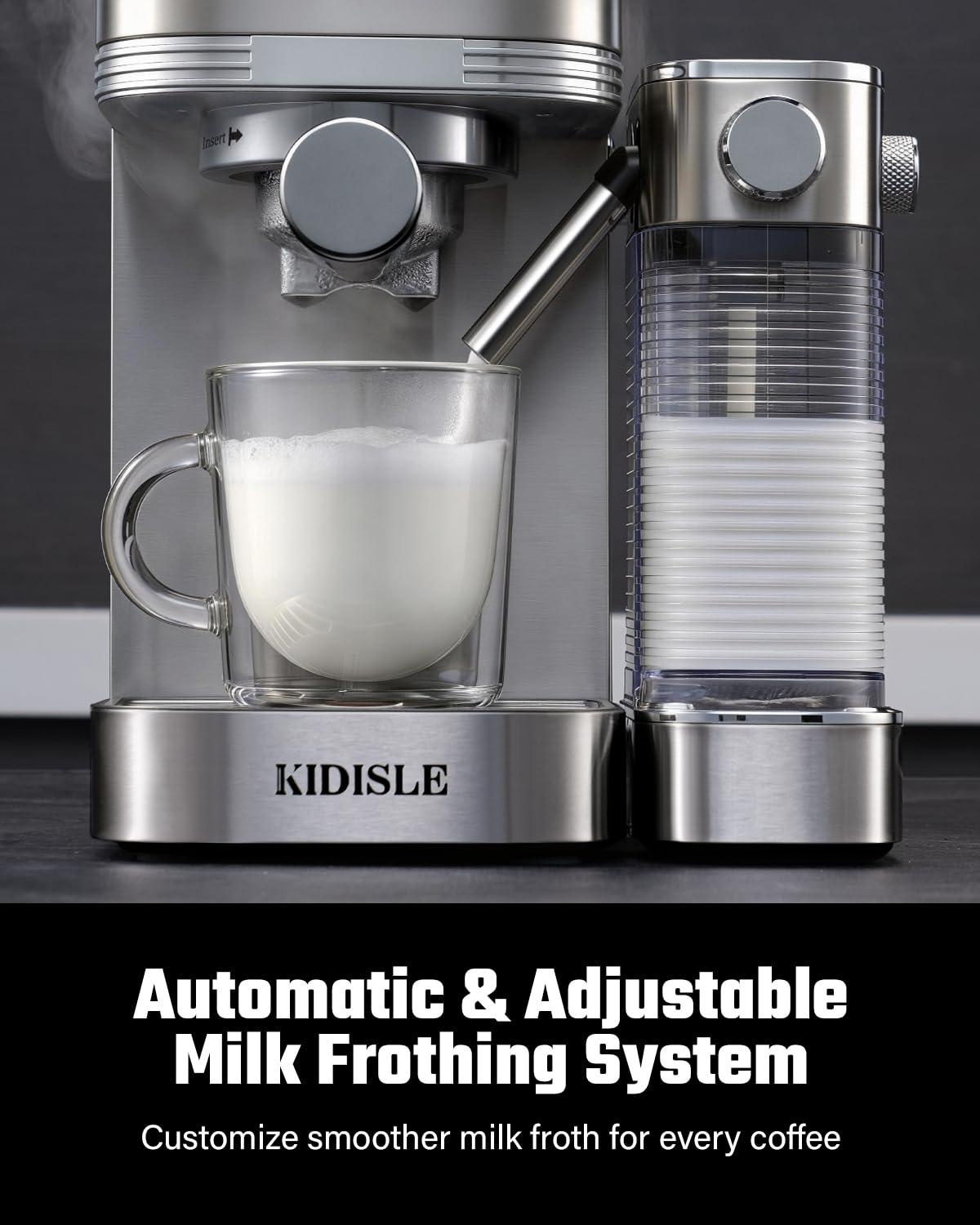 20 Bar Espresso Machine with Auto Milk Frother & Touchscreen, 1350W