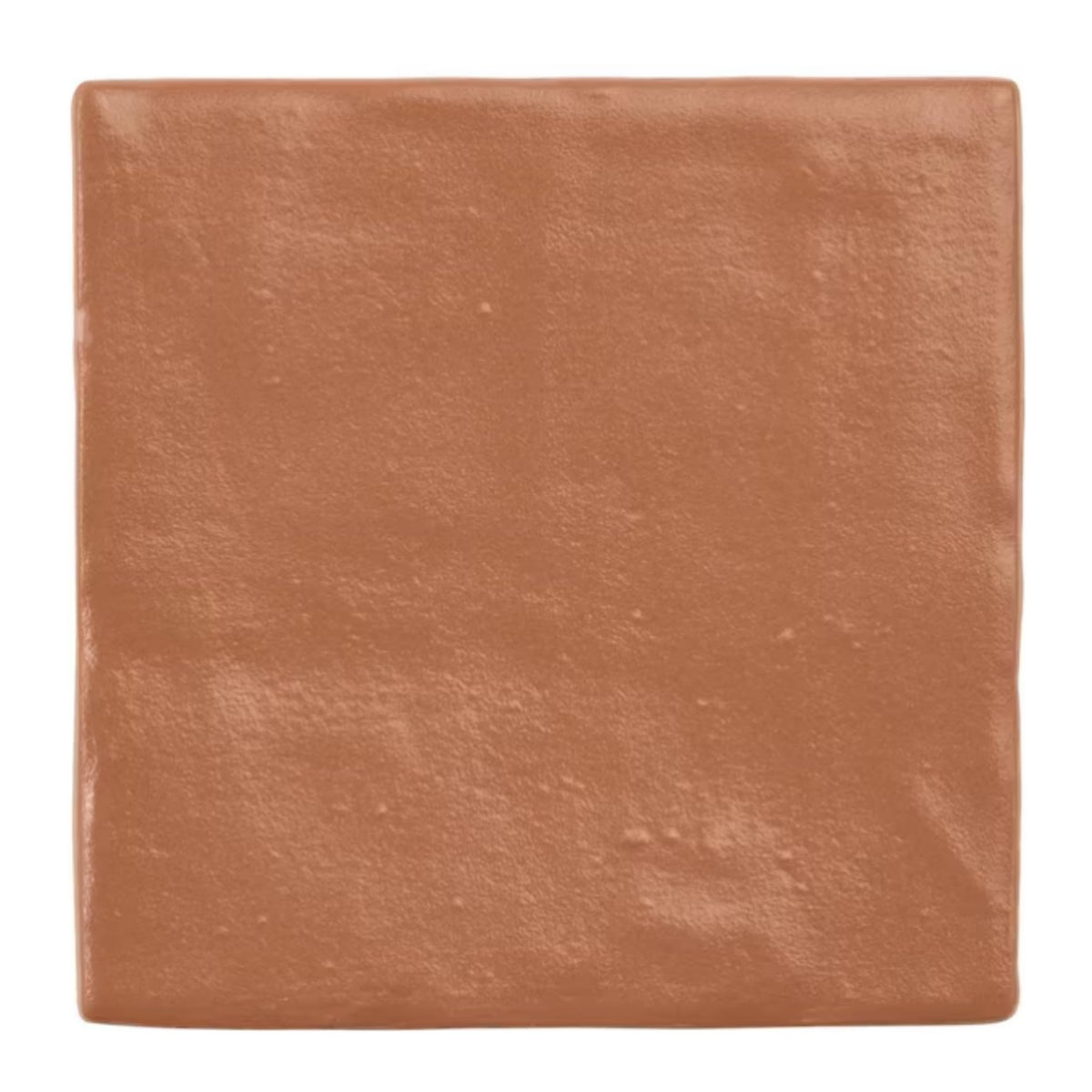 4x4 Inch HTCFD Premium Quality Terracotta Matte Zellige Ceramic Tile with Subtle Shimmer | Handmade Look Moroccan