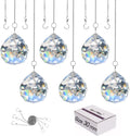 Clear Crystal Sun Catcher Suncatcher Prism Ball with Metal Chains - 6 Pack, 1.18"/30mm, Rainbow Pendant Maker