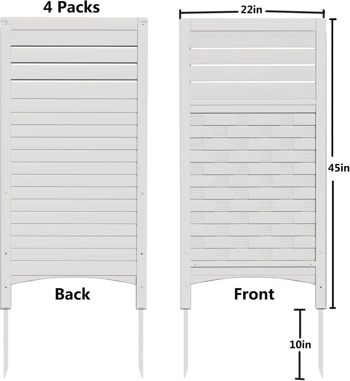 Outdoor Fence Privacy Panels,Resin Privacy Fence Panels for Outside,Air Conditioner/Trash Can/Pool Equipment