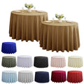 2-Pack Round 90-inch Coffee Table Cloths, Solid Stain and Wrinkle Resistant Circular Tablecloth, Premium Plain Weave