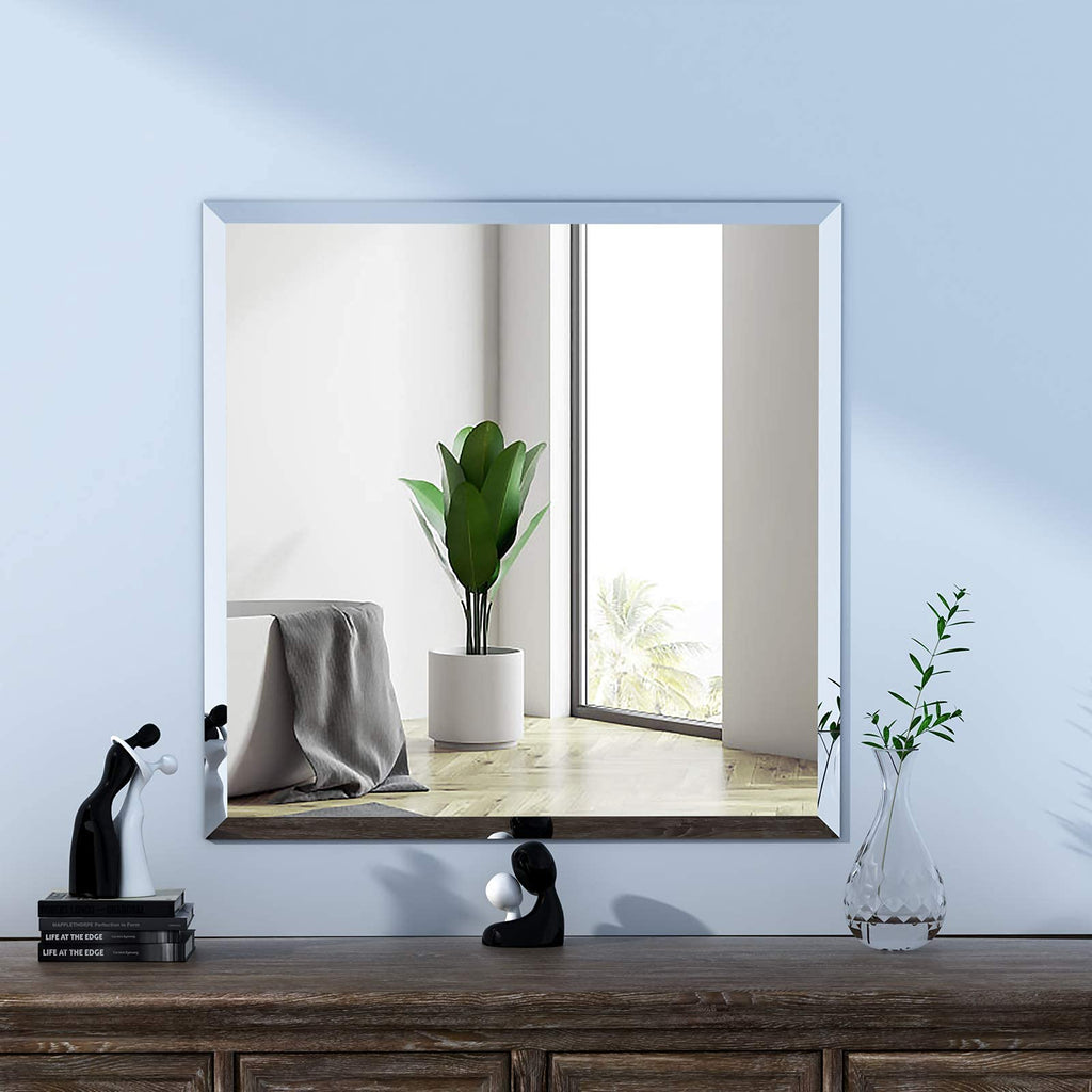 24x24 Frameless Square Bathroom Mirror