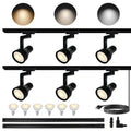 Plug in H Type LED Track Lighting Kit Dimmable Spotlight Complete System