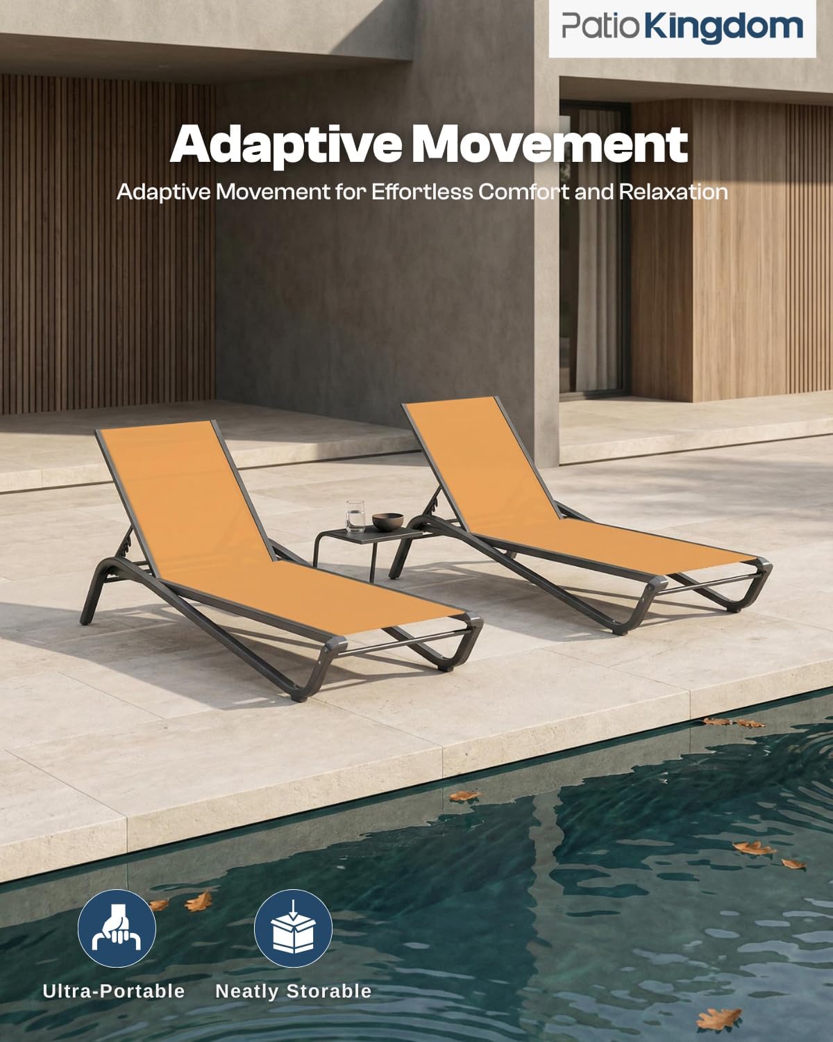 Adjustable Patio Chaise Lounge Chair, Outdoor Pool Lounger & Tanning, All-Weather Textilene Sun Bed, Rust-Proof