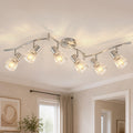 Track Lighting, Flexible Ceiling Light Fixture w/Glass Shade