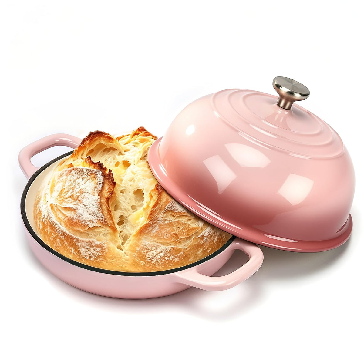 5QT Enameled Cast Iron Dutch Oven for Sourdough Bread Baking