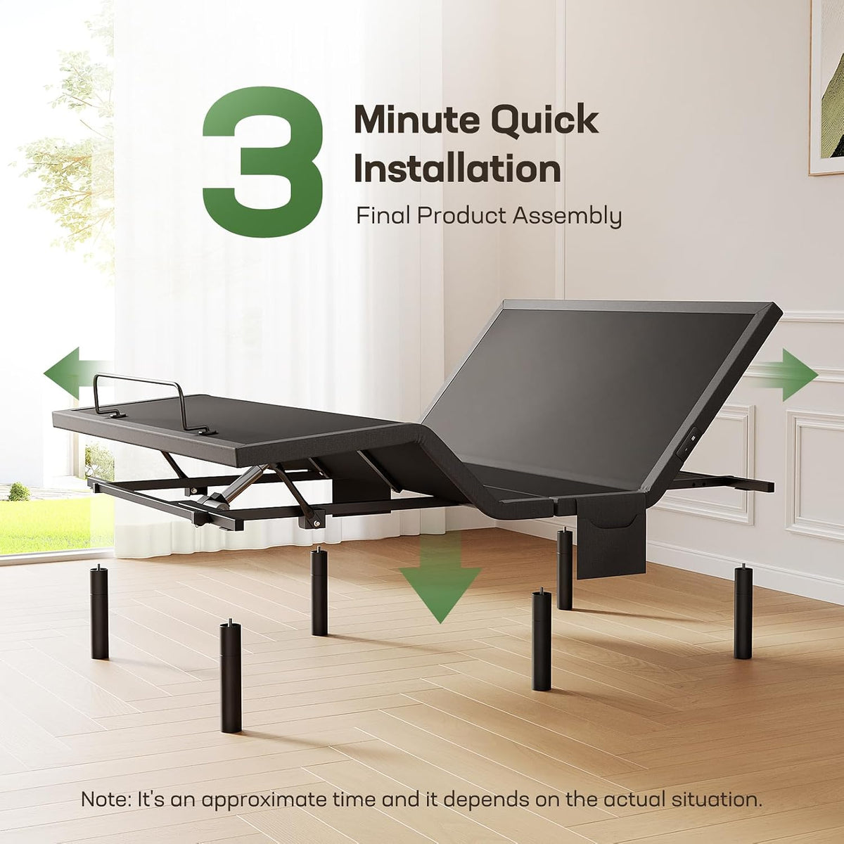 Adjustable Bed Frame Full,Electric Bed with Massage and Remote