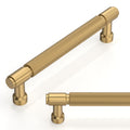 5 Pack Champagne Bronze Cabinet Pulls 5 Inch(128mm) Kitchen Cabinet Handles Cabinet Hardware for Drawer Pulls