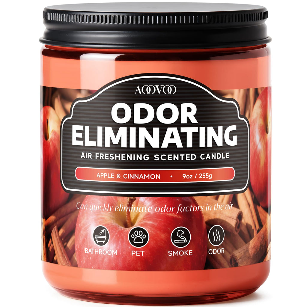 Apple Cinnamon Odor Eliminating Candle - 9 oz Fall Candles