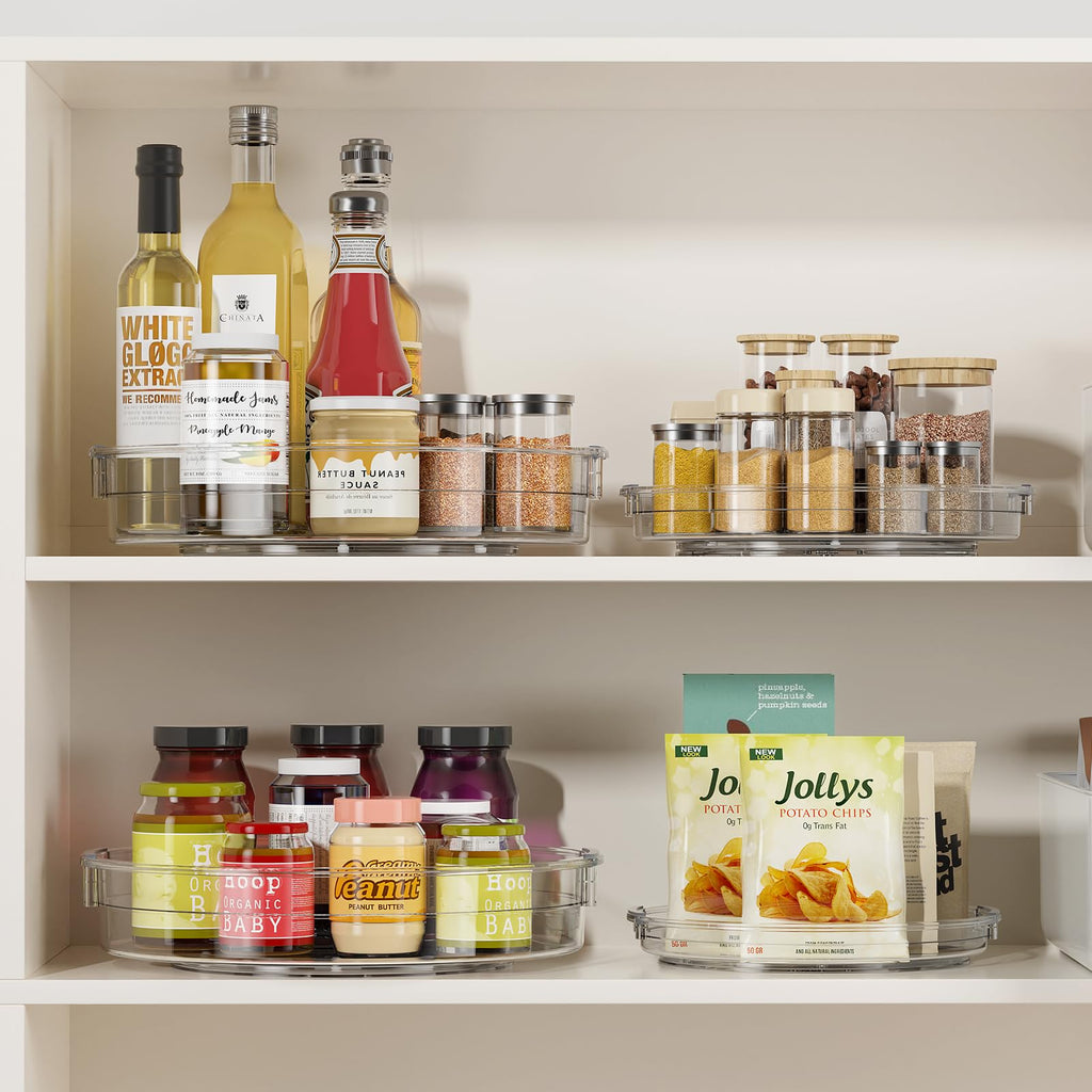 3 Pack Lazy Susan Organizer Turntable for Cabinet, 9.25'' 10.6'' 12''