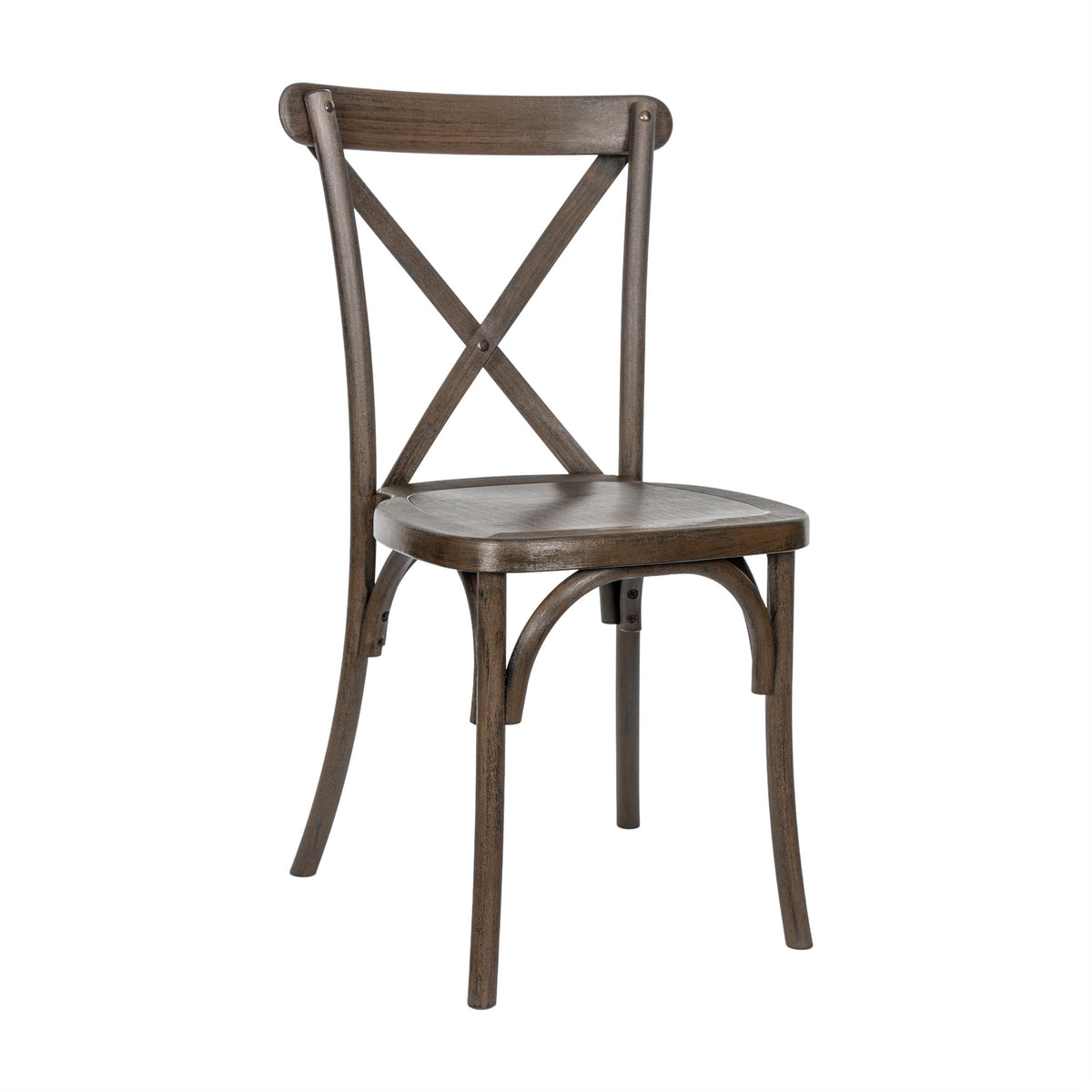 Hercules Resin Cross Back Chair, Dark Brown