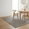 Natural Fiber Area Rug - Hand loomed, Soft, Ideal for High Traffic - Sustainable Wool - Striped - Bedroom