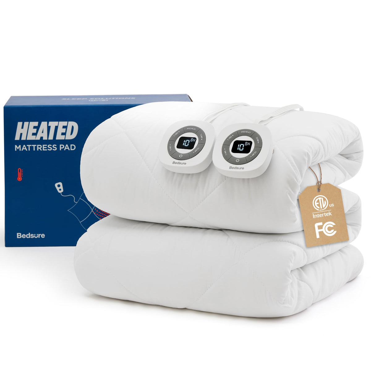 Heated Mattress Pad King, Bed Warmer with Preheat & Memory Function