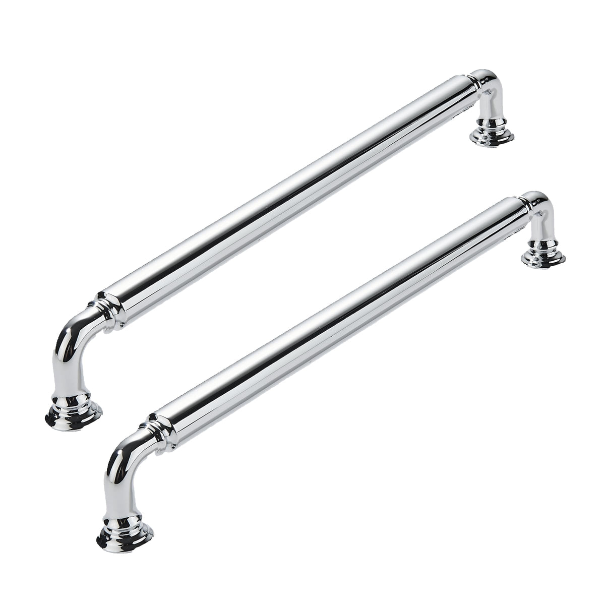 2 Pack 10 Inch Hole Center Vibrant Polished Chrome Cabinet pulls Heavy-Duty Solid Cabinet Handle Hardware Suitable