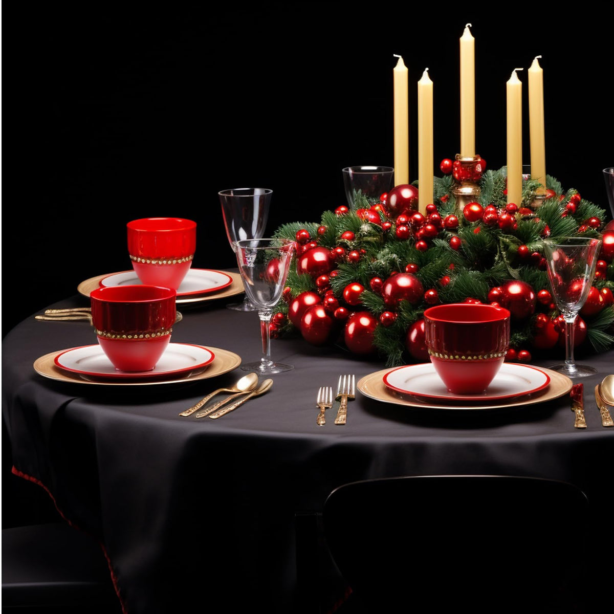 1 Pack Black Round Tablecloths 120 Inch for Dining Tables