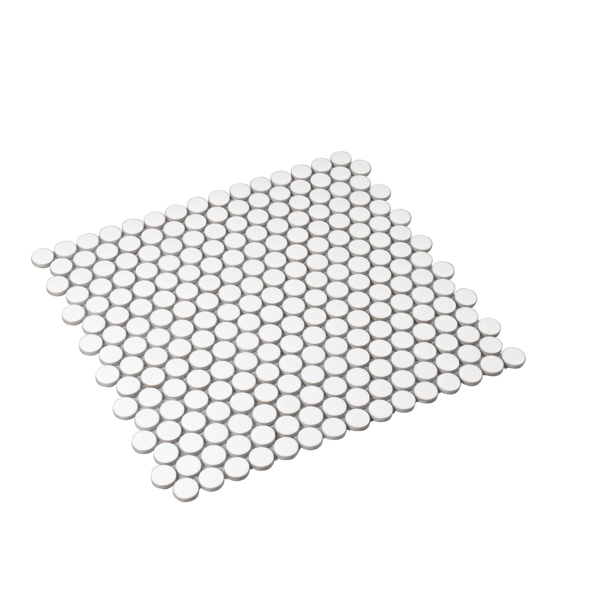 Penny Round Porcelain Tile Pearl White 12x12 Matte 9.87 sq ft/case 10-Pack