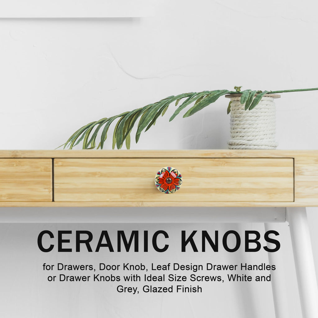 Multicolor Assorted Ceramic Cabinet Knobs Pack of 20