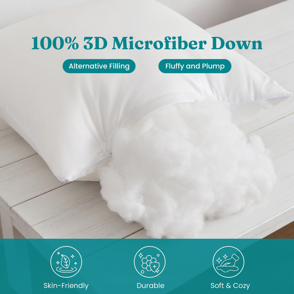 Waterproof Outdoor Pillow Inserts 24 x 24 Set of 2, Square Pillows